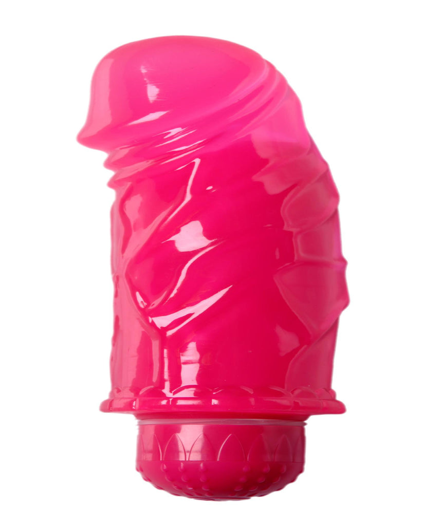 Pink Vibrating 6.75 inch Jelly Dong