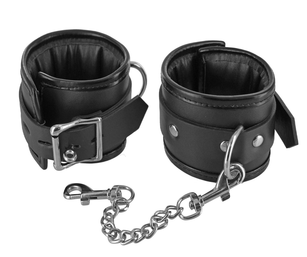 Locking Padded Wrist Cuffs with Chain