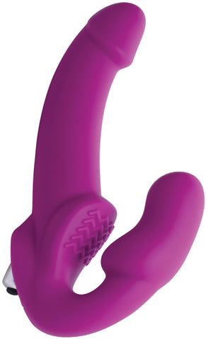 Evoke Vibrating Strapless Silicone Strap-on Dildo