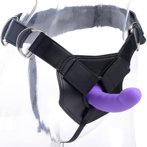 Flaunt Strap On with Purple Silicone Dildo