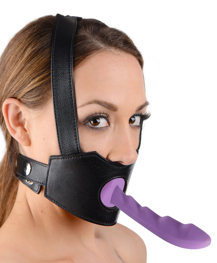 Strict Leather Dildo Face Harness